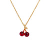 Women's Titanium Steel Necklace With Copper Pendant Geometric Pattern And Diamond Treatment Cherry Design Cross Chain