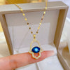 Women's Titanium Steel Necklace With Geometric Pendant And Electroplating Treatment