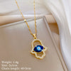 Women's Titanium Steel Necklace With Geometric Pendant And Electroplating Treatment