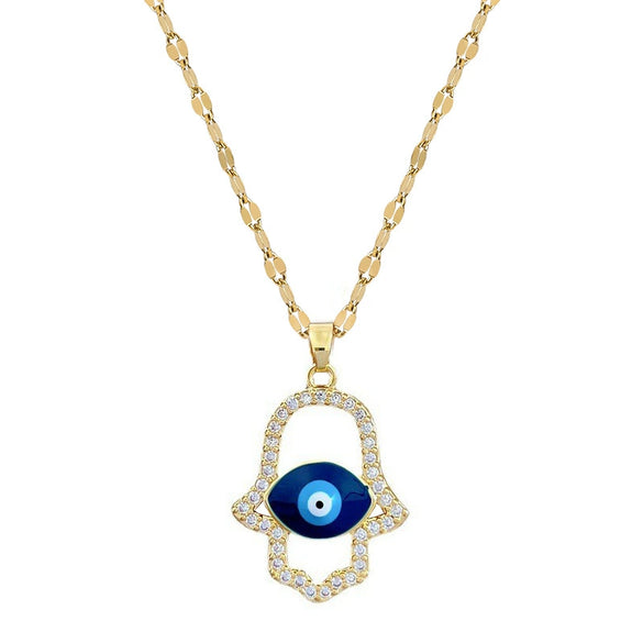 Women's Titanium Steel Necklace With Geometric Pendant And Electroplating Treatment