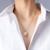 Women's Titanium Steel Necklace With Shell Daisy Flower Pendant And Electroplated Floral Design