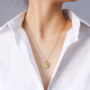 Women's Titanium Steel Necklace With Shell Daisy Flower Pendant And Electroplated Floral Design