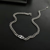 Women's Titanium Steel Nonfading Cuban Chain Necklace With Geometric Design And Hiphop Style