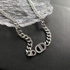 Women's Titanium Steel Nonfading Cuban Chain Necklace With Geometric Design And Hiphop Style