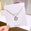 Women's Titanium Steel Ochain Necklace With Cat's Eye Pendant And Mixed Gem Inlay And Diamond Design Animal Style