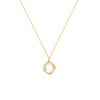 Women's Titanium Steel Ochain Necklace With Mixed Gem Inlay And Geometric Design Electroplated