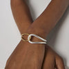 Women's Titanium Steel Open Bracelet With Geometric Style Electroplated Non Fading Light Luxury High End Sense