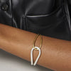 Women's Titanium Steel Open Bracelet With Geometric Style Electroplated Non Fading Light Luxury High End Sense