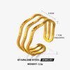 Women's Titanium Steel Open Ring With Wave Design And Geometric Style Electroplated