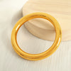 Women's 316L Stainless Steel Plain Ring Smooth Bracelet Geometric Style 18K Gold Plated Jewelry