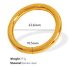 Women's 316L Stainless Steel Plain Ring Smooth Bracelet Geometric Style 18K Gold Plated Jewelry