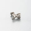 Women's Titanium Steel Princess Style Earrings With Inlaid Zircon Bow Kitten Saturn Crown Shapes