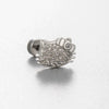 Women's Titanium Steel Princess Style Earrings With Inlaid Zircon Bow Kitten Saturn Crown Shapes