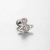 Women's Titanium Steel Princess Style Earrings With Inlaid Zircon Bow Kitten Saturn Crown Shapes