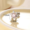 Women's Titanium Steel Princess Style Love Snowflake Earrings Inlaid With Zircon