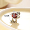 Women's Titanium Steel Princess Style Love Snowflake Earrings Inlaid With Zircon