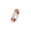 Women's Titanium Steel Round Zircon Ring With Electroplated Gypsophila Style Fashion Jewelry