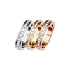 Women's Titanium Steel Round Zircon Ring With Electroplated Gypsophila Style Fashion Jewelry