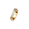 Women's Titanium Steel Round Zircon Ring With Electroplated Gypsophila Style Fashion Jewelry