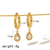 Women's Titanium Steel Semicircle Earrings With Geometric Style And Electroplating Process