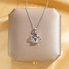 Women's Titanium Steel Smart Crown Pendant Necklace With Mixed Gemstone Inlay And Diamond Accents