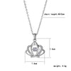 Women's Titanium Steel Smart Crown Pendant Necklace With Mixed Gemstone Inlay And Diamond Accents