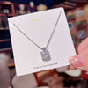 Women's Titanium Steel Smart Perfume Bottle Pendant Necklace With Mixed Gem Inlay And Geometric Design