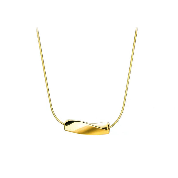 Women's Titanium Steel Snake Bone Chain Geometric Style Electroplated Threedimensional Specialshaped Minimalist Allmatch Clavicle Necklace