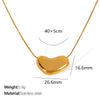 Women's 316L Stainless Steel Snake Bone Chain Necklace With Geometric Pattern And 18K Gold Plated Pendant