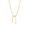 Women's Titanium Steel Snake Bone Chain Pull Out Chain Bracelet And Necklace Set With Electroplating