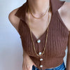 Women's Titanium Steel Snake Bone Ushaped Electroplated Stacked Clavicle Necklace