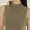 Women's Titanium Steel Snake Bone Ushaped Electroplated Stacked Clavicle Necklace