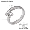 Women's Titanium Steel Snake Head Tail Geometric Fashion Electroplated Zircon Jewelry Stretch Bracelet