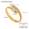 Women's Titanium Steel Snake Head Tail Geometric Fashion Electroplated Zircon Jewelry Stretch Bracelet
