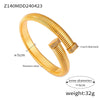 Women's Titanium Steel Snake Head Tail Geometric Fashion Electroplated Zircon Jewelry Stretch Bracelet