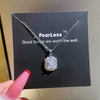 Women's Titanium Steel Square Heavy Industry Style Geometric Micro Diamond Necklace