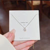 Women's Titanium Steel Square Microinlaid Zirconium Ochain Necklace With Geometric Design