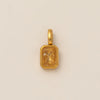 Women's Titanium Steel Square Pendant Necklace With Mixed Gem Inlay And Geometric Design