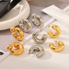 Women's Titanium Steel Stainless Steel Geometric Ins Style Earrings With Pvd Vacuum Plating
