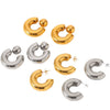Women's Titanium Steel Stainless Steel Geometric Ins Style Earrings With Pvd Vacuum Plating