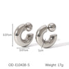 Women's Titanium Steel Stainless Steel Geometric Ins Style Earrings With Pvd Vacuum Plating