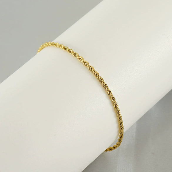 Women's Titanium Steel Stainless Steel Geometric Twist Chain Anklet Jewelry