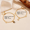 Women's Titanium Steel Star Pattern Double Layer Hollow Flower Anklet