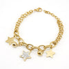 Women's 316L Stainless Steel Star Pattern Electroplated Sticky Diamond Bracelet Jewelry
