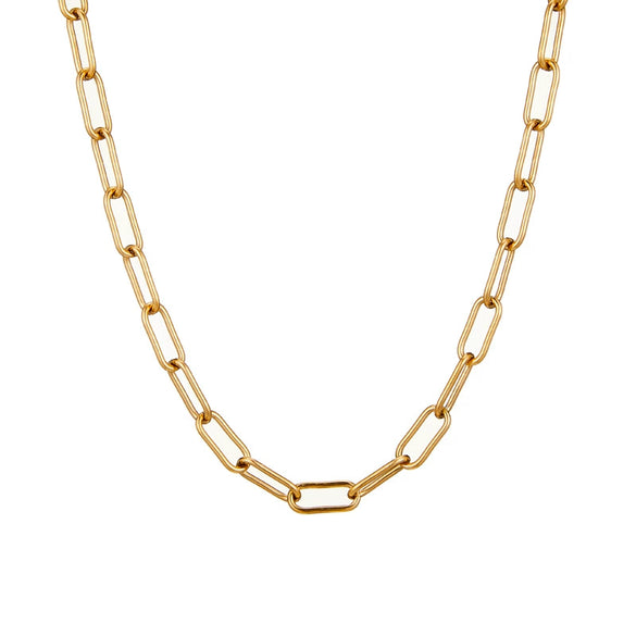 Women's Titanium Steel Thick Chain Necklace Electroplated For Autumn And Winter