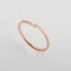 Women's Titanium Steel Ushaped Electroplated Opening Adjustable Ring Trendy Cold Style