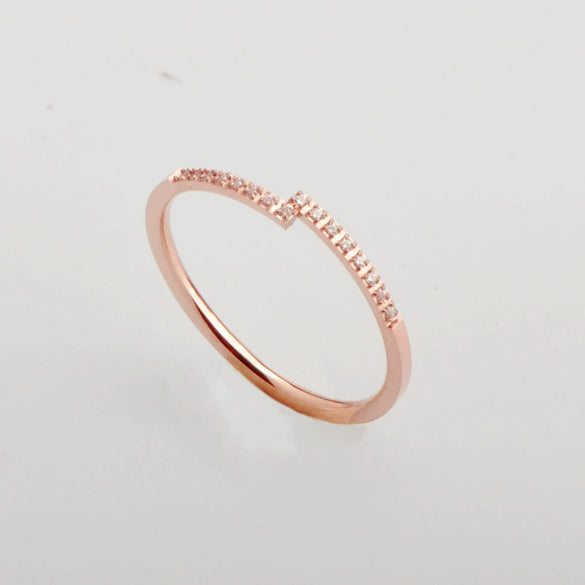 Women's Titanium Steel Ushaped Electroplated Opening Adjustable Ring Trendy Cold Style