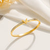 Women's Titanium Steel Vshaped Star Bracelet With Vacuum Plating Electroplating Fashion Light Luxury Jewelry