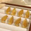 Women's 316L Stainless Steel Wingsshaped Diamondstudded Pearlinlaid Electroplated Light Luxury Style Earrings