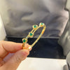 Women's Titanium Steel Zircon Bracelet Plated With 18K Gold Color Electroplated Waterproof Commuter Allmatch